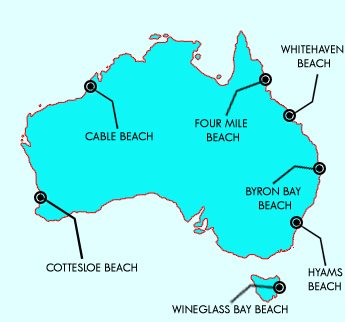 Australian Beaches Map